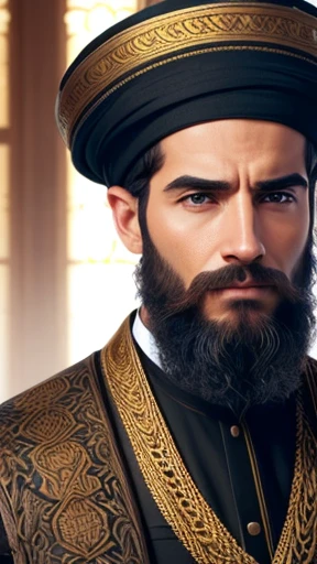 Mage of Young Judaean  men  focus on face image with color.