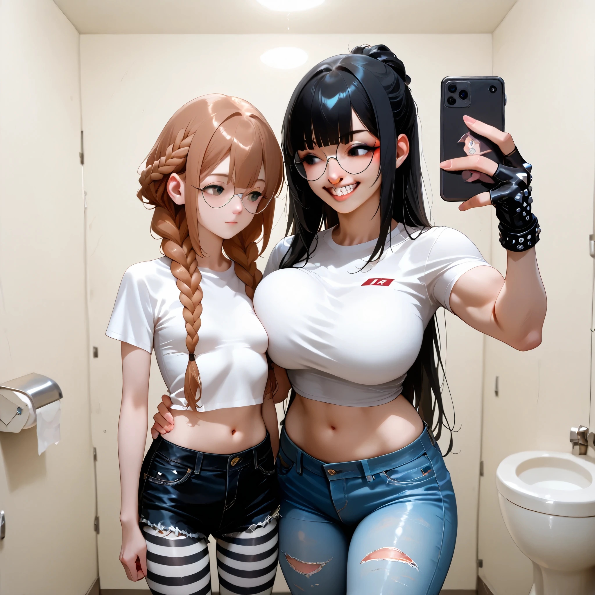 Anime girl with glasses and a phone in her hand, Shitao's anime drawing, pixiv, furry art, (SFV) safe to work, on the counter, seductive anime girl, mysterious girl from the coffee shop, elf, V from Devil May Cry as an elf, top rated on pixiv, portrait of a succubus in a sundress