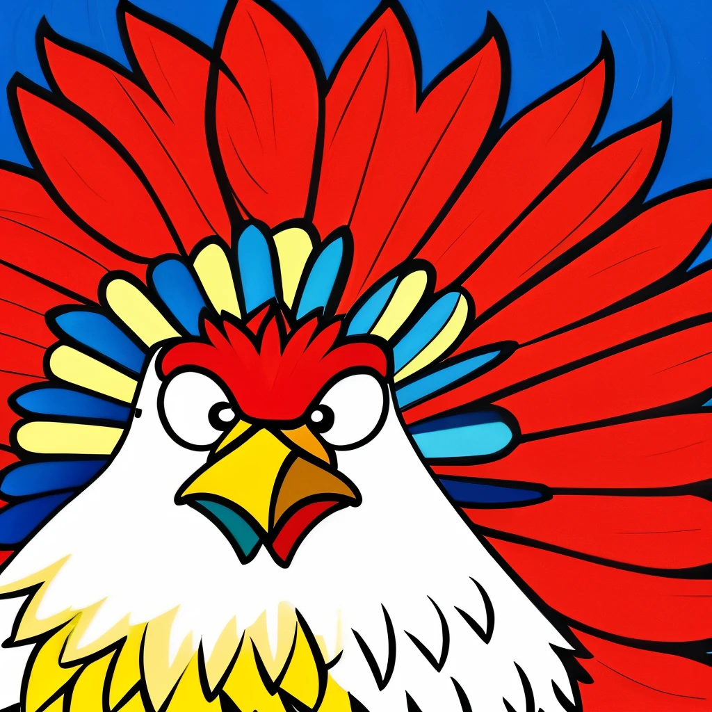 A colorful chicken, illustration of a rooster, color illustration, a colorful chicken, illustration of a rooster, color illustration,
