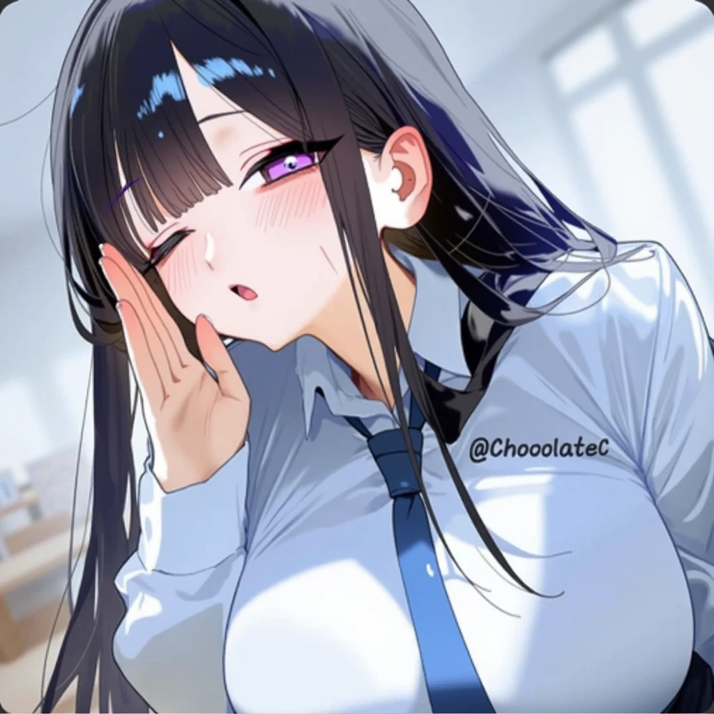 1girl, bangs, black gloves, black hair, black serafuku, black shirt, black wings, blush, closed mouth, doughnut, eating, flying sweatdrops, food, food on face, gloves, hair between eyes, half gloves, halo, hasumi \(blue archive\), holding, holding food, huge breasts, long hair, long sleeves, looking away, mole under eye, neckerchief, necktie, red eyes, red neckerchief, red necktie, sailor collar, school uniform, serafuku, shirt, solo, upper body, white background, white sailor collar, wings,(masterpiece),(best quality)