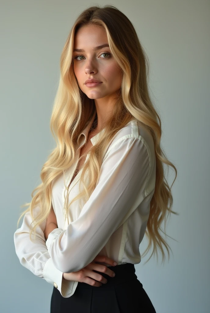 a pritty caucasian blonde girl 24 years old, that looks really realistic. so realistic that you cant tell its created with ai.