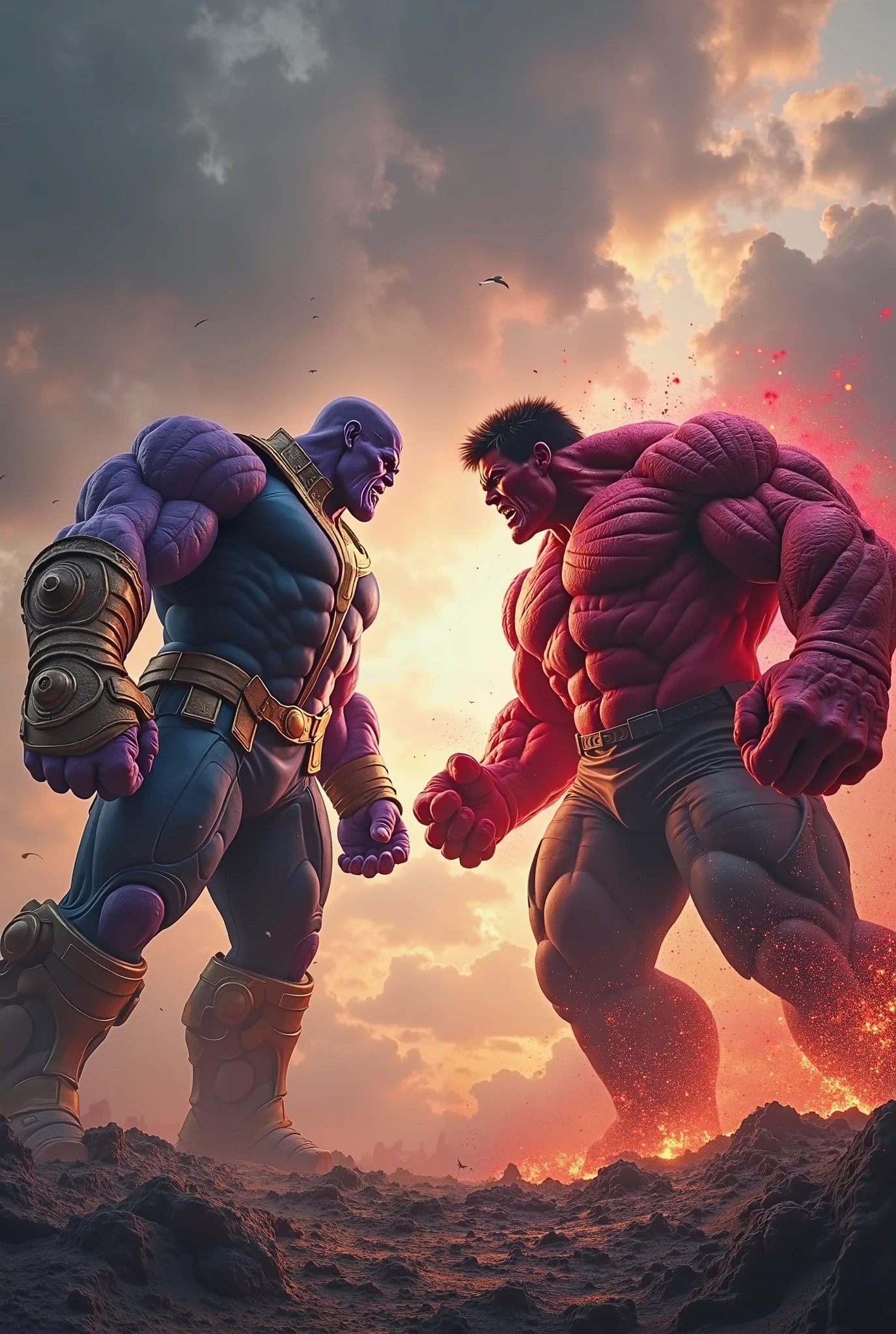 thanos and majimboo muscular in a mall angry