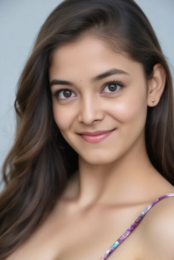 "Generate a portrait-style image of an adorable yet captivating Indian virtual influencer, whose presence lights up the screen with her irresistible charm. Her fair, porcelain-like skin glows with a soft, luminous radiance, enhancing her innate beauty. Her eyes, large and expressive, twinkle with a playful innocence, their deep black hue framed by long, fluttering lashes that add to her adorable appeal. A button nose sits above plush, rosy lips curved into a sweet, enchanting smile that exudes warmth and sincerity. Her cheeks are adorned with a natural blush, adding to her youthful and endearing appearance. Cascading in silky strands, her long, luscious hair frames her face with soft waves, completing her look of effortless beauty and sweetness. Every detail, from her sparkling eyes to her winsome smile, radiates with an irresistible charm, making her the perfect blend of cute and beautiful for your Instagram virtual influencer."





