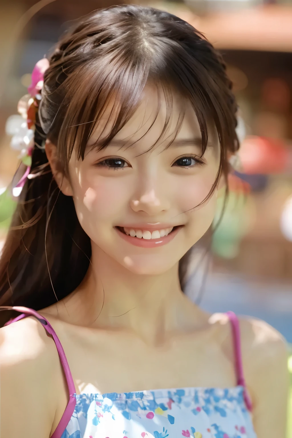 floating hair,   light smile,  Tell me about 1 beautiful girl,   masterpiece, anatomically accurate, top quality