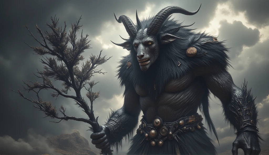 Graphite Copper Plant Krampus ,Made of dead plants,Silent Hill's plant girl, Backlit ambience,Forest city in the background,Chinese Pixie,It combines the best aspects of the monster's human form with a precocious innocence.、異世界の形態を持つ魅力的で魅惑的なbornき物。 , It used to be beautiful, wing, (Highest quality: 1.4), (masterpiece: 1.2), detailed, Complex, High resolution, Rainbow colors, texture, Complex, nice, 3d, highly detailed, (Professional photography, extremely detailed),Tim Burton, Dale Chihuly, Bruce Jen, extremely detailed, high detailed eyes,8K resolution,born,retina, Nikon Z9,Nicola Samori, Sergey Zabelin,Aerith Gainsborough,Pale Devil, Misty Swamp Water, horror film, Cinematic look, Spooky aesthetics, ultra detailed, Realistic, masterpiece.