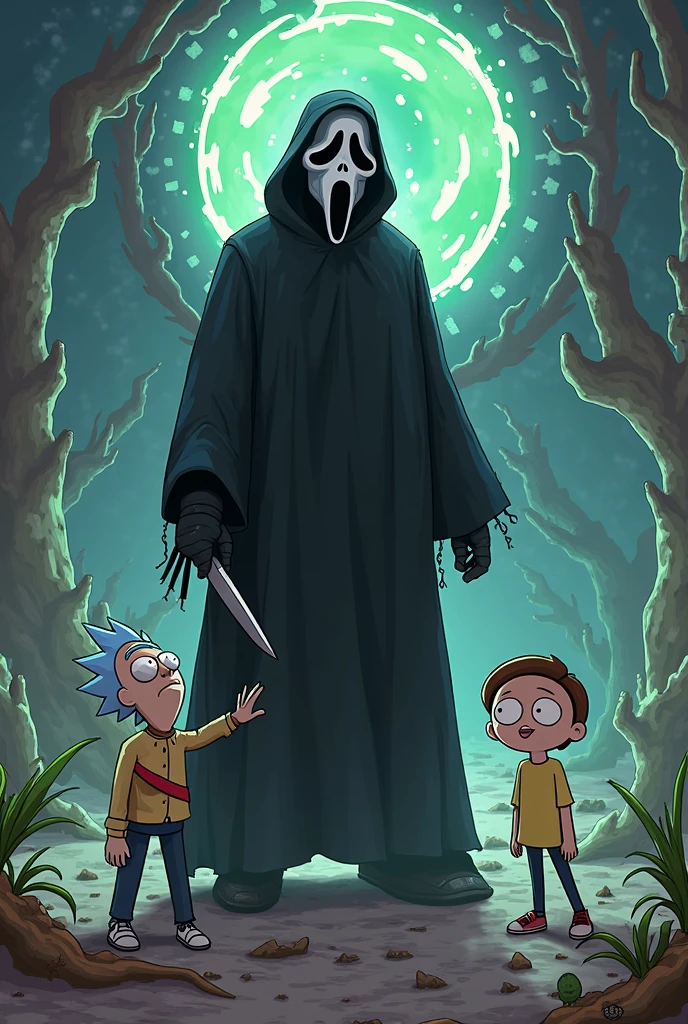 Ghostface meets rick & Morty