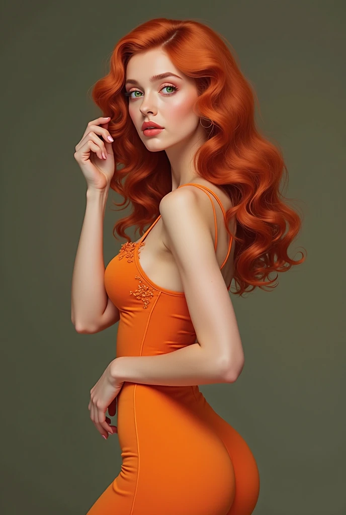 a beautiful Czech woman with auburn hair by SixtiesHighFashion <lora:SixtiesHighFashion-000002:0.8>