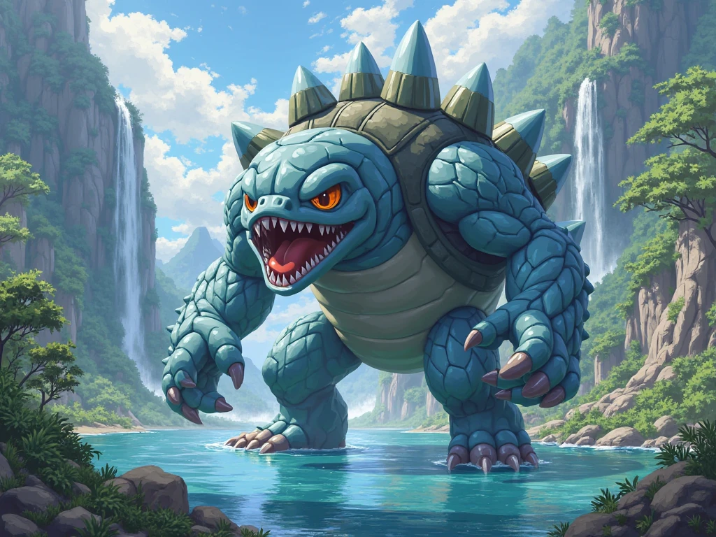 crame un fondo de pantalla para mi pc del pokemon Drednaw