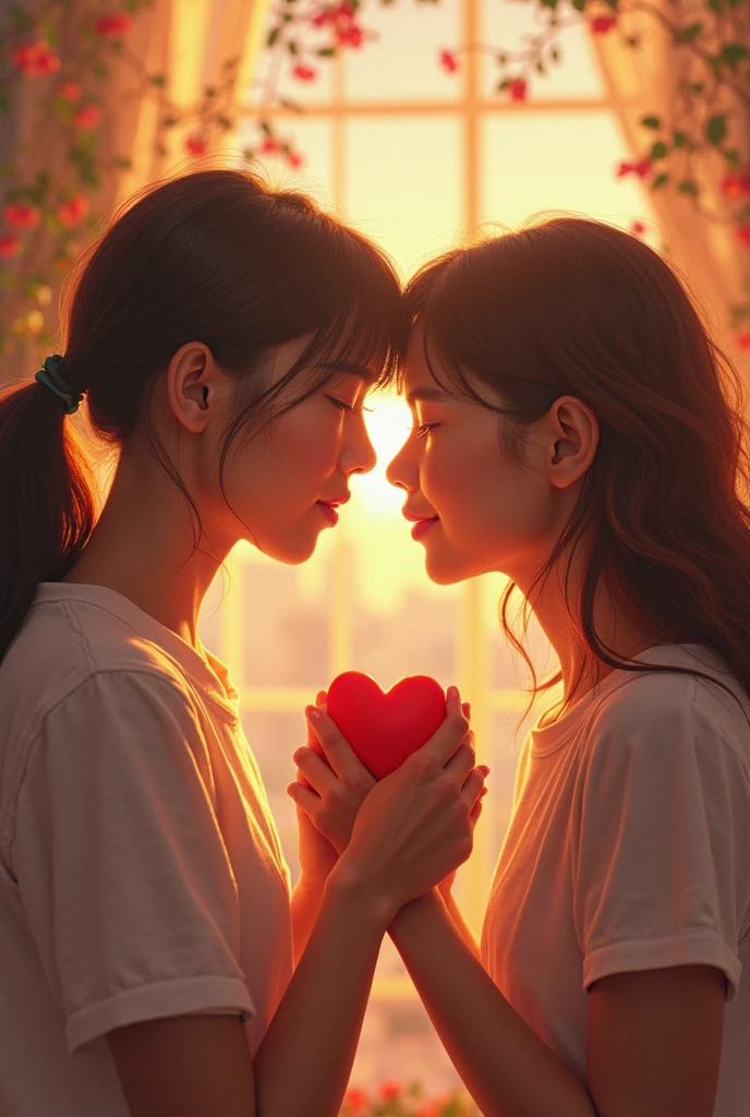 a person embracing a heart