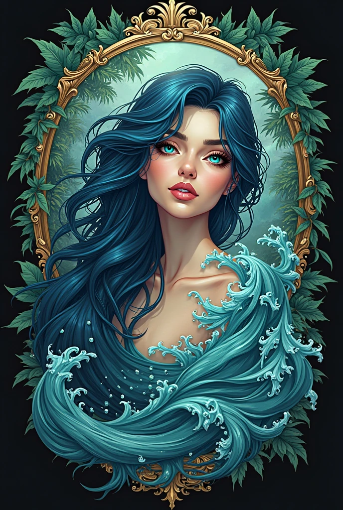 digital painting, 4k, babes, um close up de uma mulher com cabelo azul e tatuagens, pintura digital sensual, pin-up tatuada, in digital illustration style, DeviantArt Artstation CGScosiety, Retrato digital de fantasia, stunning digital illustration, epic portrait illustration, Arte detalhada de alta qualidade 8k, retrato de arte de fantasia, pintura digital barroca, retrato de fantasia fosco detalhado, beautiful digital illustration, fantasy genre portrait