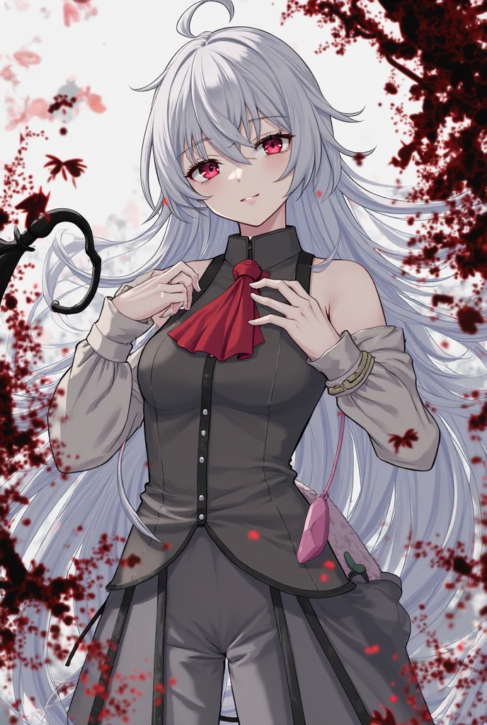 1girl, (yandere:1.4), (Yandere Trans:1.4), the madhatter, ((blood on the face)), holding knife, Backlighting, looking a viewer, white colored hair, violet eyes, blusher, Smile, Yandere Simulator, glowing eyes, Evil smile, (shaded face:1.2),