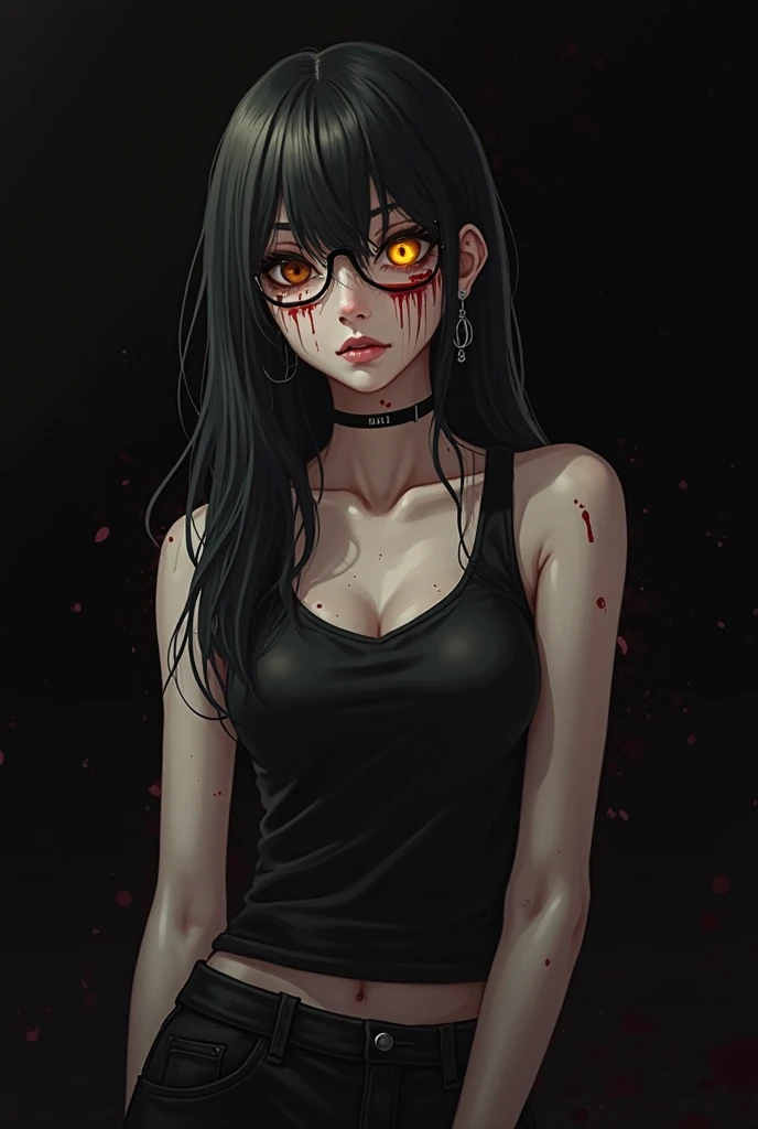 a girl, (yoru:1.3), (scar on face:1.1),<lora:CSMGIRLS:0.7>