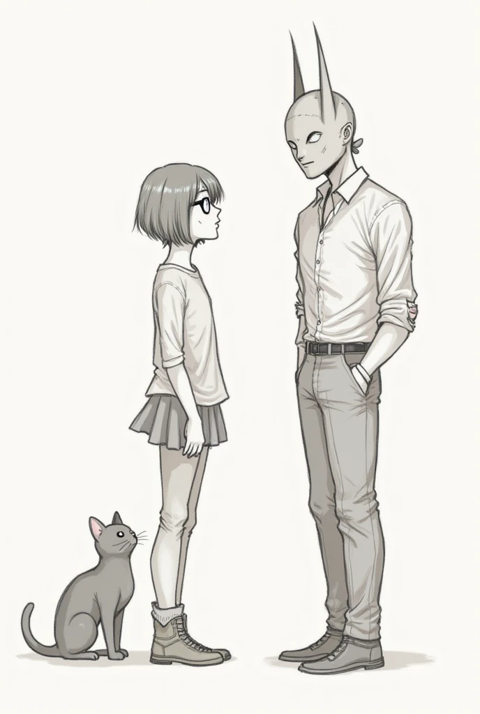 female、tall、29-year-old、adult、Neferpitou, short hair, Cute face、Cute like an idol、(Orange eyes:1.5), Animal ears, Hair between the eyes, tail, Gray Hair, Cat ear, cat tail, Cat girl, Curly Hair,((The background is the countryside、forest、))、Mountains in the distance、blue sky、
break long sleeves, Shorts, Striped, button, brown Shorts, shirt, collared shirt, blue shirt,
break (Cowboy Shot:1.5),
break (masterpiece:1.2), Highest quality, High resolution, unity 8k wallpaper, (figure:0.8), (beautiful detailed eyes:1.6), extremely detailed face, Perfect lighting, extremely detailed CG, (Perfect hands, Perfect Anatomy),smile、Thick thighs、Uplifting、