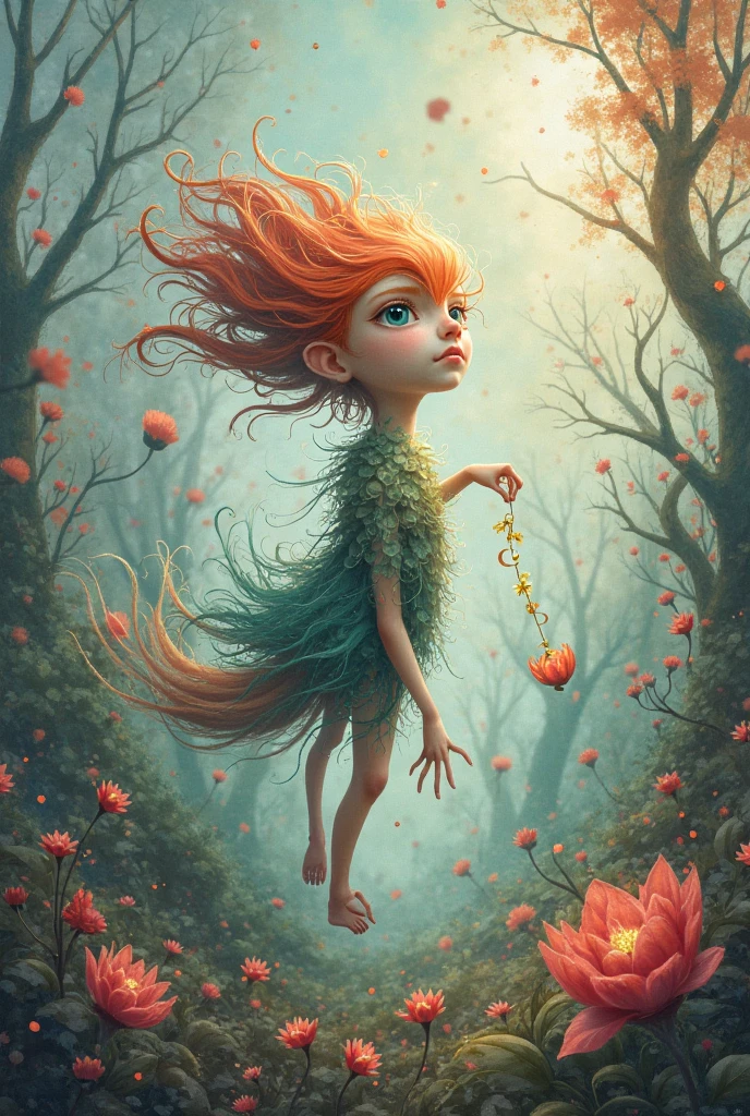 Create an image with mixtures of creatures from Brazilian folklore 