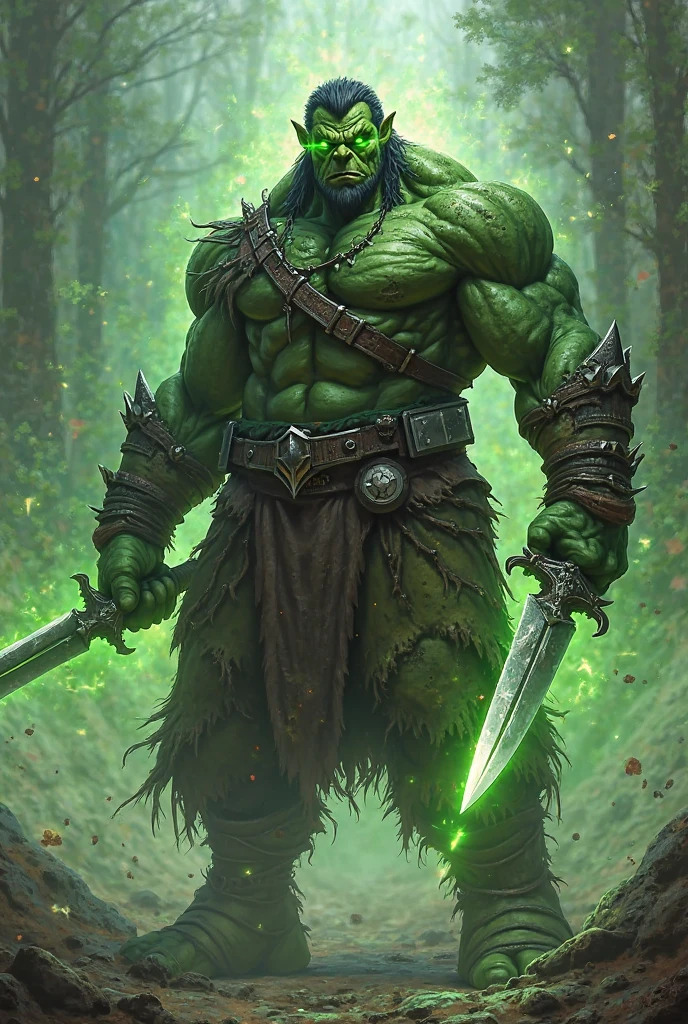 8K,1A small green-skinned goblin,(realistic representation)A man in a green costume is holding a crude axe.、dragon fantasy goblin、goblin art、Medium portrait of a goblin、orc themed、goblin portrait、super detailed fantasy characters、Humanoid Creatures、creature concept art、concept creature character art、oak on vines、Ultra-realistic fantasy monsters、Gollum as a titan、weak goblin,超A high resolution,super precise goblin,A hyper-realistic,Fantasyart,small monster,real looking skin,Lifelike texture,Small body,Large number of people,weak,ferocious,attack in groups,