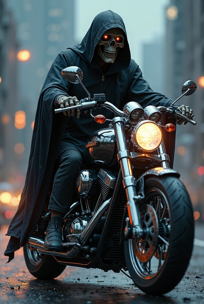 horror art, dread, Best Quality, Masterpiece, extra high resolution, (Photorealistic:1.4), Action shot of a terrifying dead anarchist, haunting the viewer, dynamic running, In the snowy sunlit light , Creepy, ripped black leather jacket, unnerving, unsettling, terrific,...