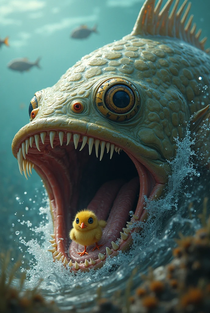 Angry shrimp with the bluebirds