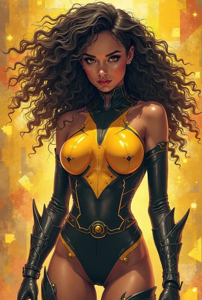 (masterpiece, realistic, best quality, perfect face, (beautiful and aesthetic:1.4), highest detailed face), ((gorgeous female dark elf warrior, (yellow eyes:1.2), (dark skin:1.4), (dark tanned chestnut skin:1.4), thick shapely thighs, (curly dark red hair:1.3), (short braid hair:1.3), fake breasts, (narrow waist:1.2), wide hips)), pointy ears, (cleavage:1.2), (((black revealing skintight outfit:1.3), black skimpy clothes), black colored clothes), beautiful detailed eyes, curvy body type, looking at the viewer, (sexy standing pose:1.3), detailed background, ((in dark cave, desolated cave)), (dimly lit), (night:1.4), (solo:1.4), (full shot), (elegant, intricate, digital photography, high quality, 4k, extremely detailed, sharp, HDR),