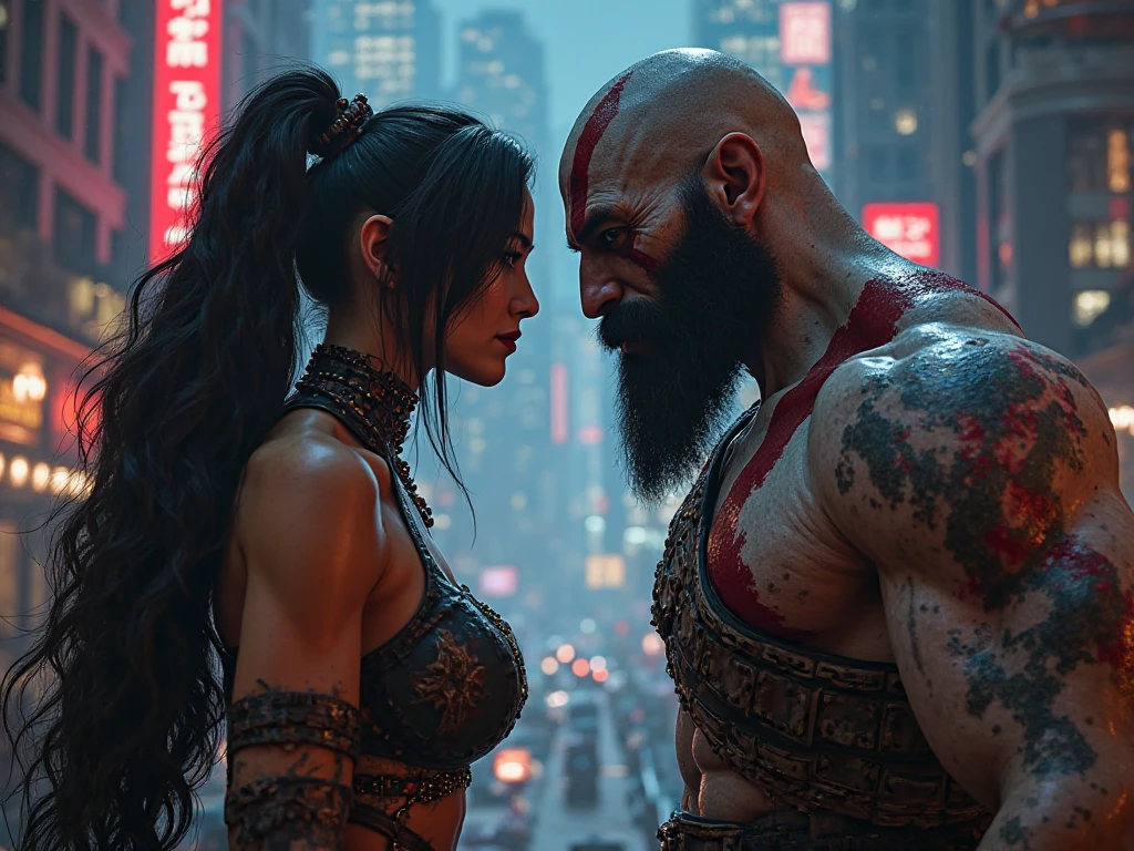 Kratos and Hatsune Miku coming face to face 