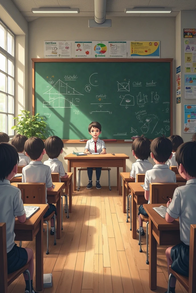 Big classroom with 28 student 
