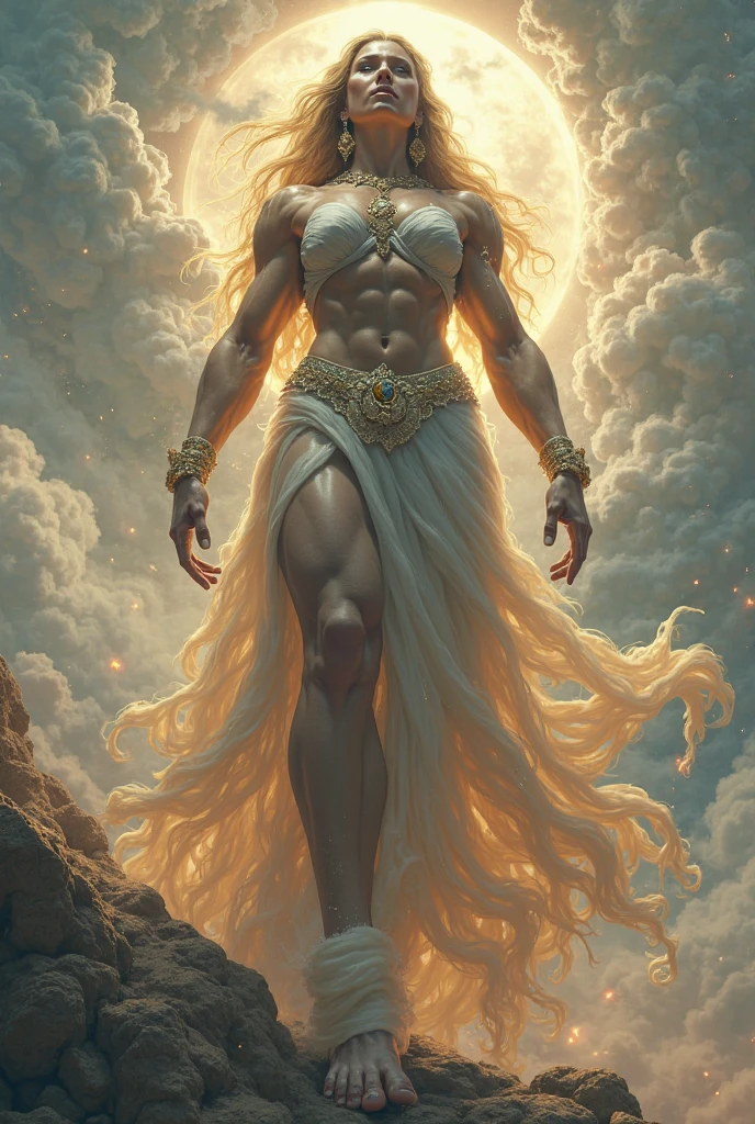 Woman becomes a universal being because she is so muscular