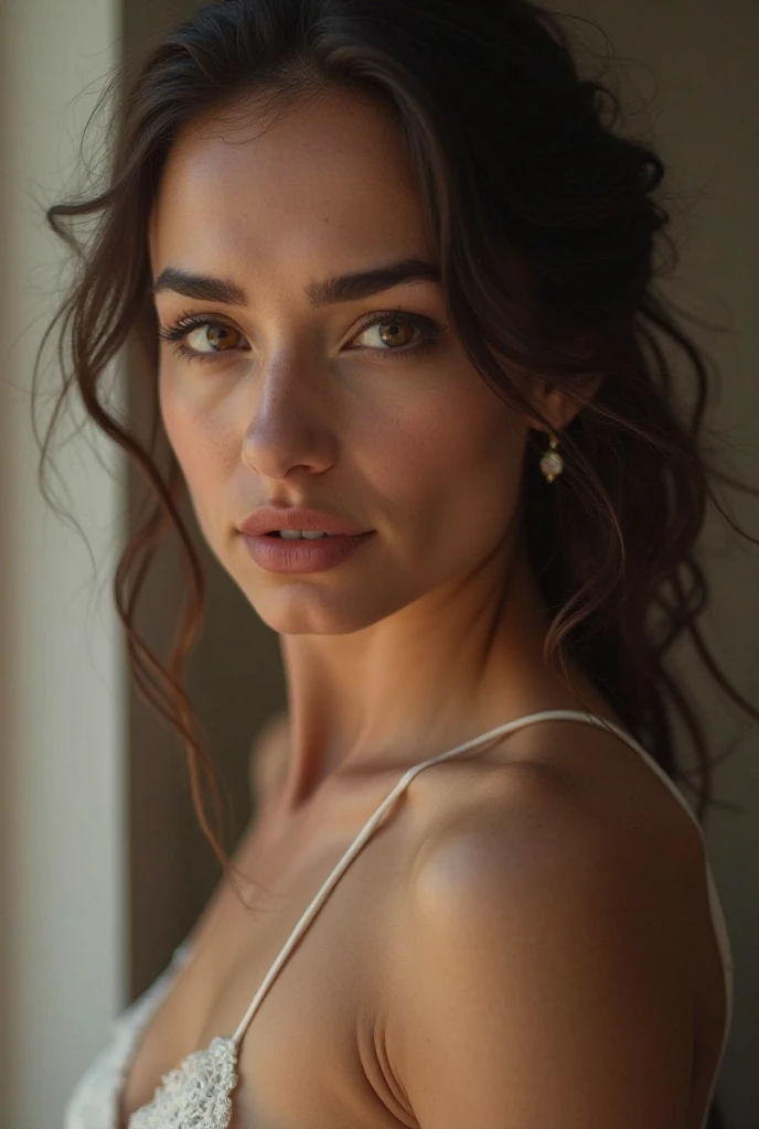 The hacker's beauty was as dangerous as her skills, her eyes a deep, alluring shade of green that seemed to hold secrets and mysteries. As she worked her magic on the screen, her lips curved into a satisfied smile, her realistic rendering in 8k resolution a testament to her mastery, realistic, naked, big 