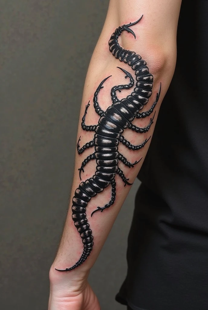  boy with a scorpion tail on his back