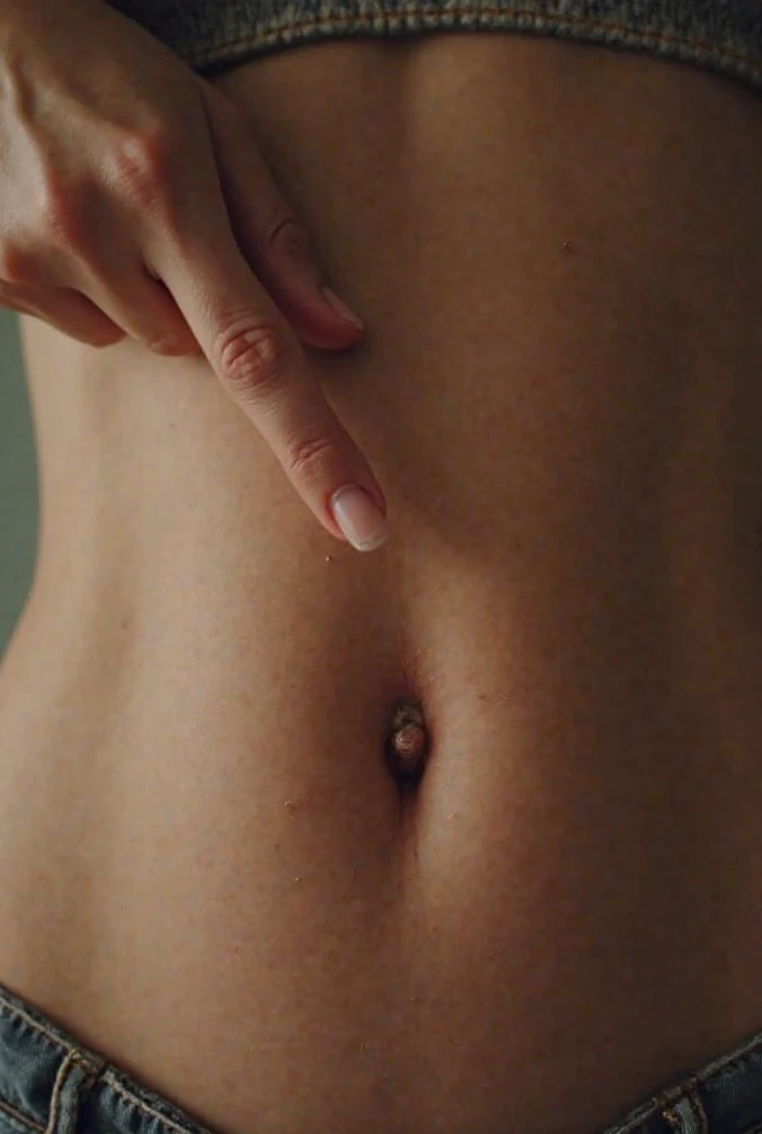 Man stomach hair line