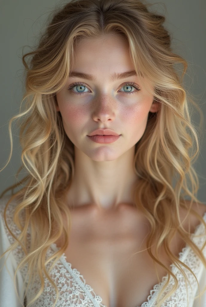 Photo of a 20-year-old European girl, raw, Beautiful woman, (Long wavy blonde hair), ((Portrait)), ((Detailed face:1.2)), ((detailed facial featureinely detailed skin), pale skin,Park, London Ferris Wheel、Dresses with fluffy sleeves、A sexy(cold color), moist, moist, Reflectorasutepiece) (perfectly proportions)(photos realistic)(Best Quality) (Detailed) photographed in a Canon EOS R5, 50mm Lens, F/2.8, nffsrinning) (Wallpaper) (Cinematic lighting) (Dramatic Lighting) (foco nítido) (Convoluted) Fashion, From above