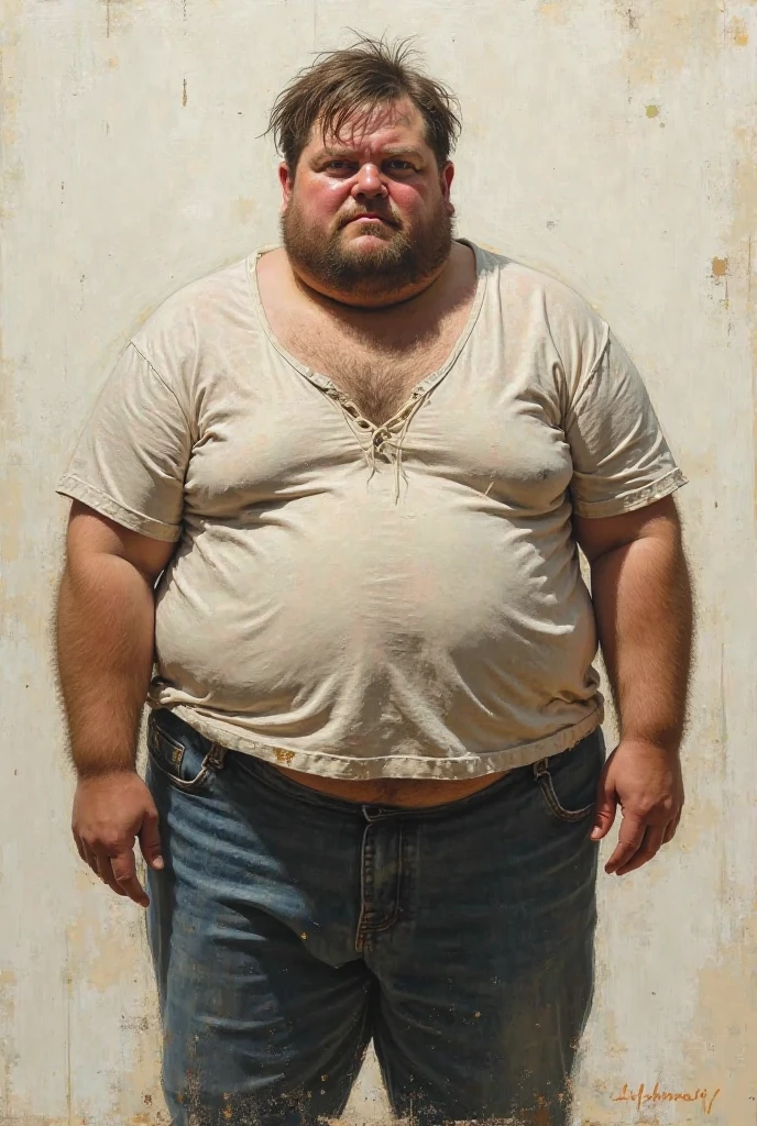 Quite fat and muscular stepfather, dirty underwear 