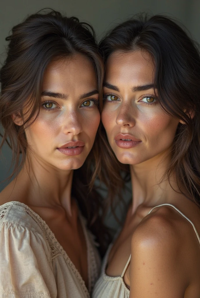 Night, RAW Photography, (((Very Beautiful Portrait))), (Very Beautiful Portrait))), 1 Girl, Sexy 2 Girl, ((Natural Brown Hair with Short Cuts)), [Brown Eyes],Gentle Smile Staring at the Camera(cleavage), ((Masterpiece, Best Quality, Ultra Detail, Cinematic Lights, Intricate Detail, High Definition, 8k, Very Detailed)), Detail Background, 8k UHD, DSLR, soft lighting, high quality, film grain, fujifilm XT3, shallow depth of field, natural light, perfect face