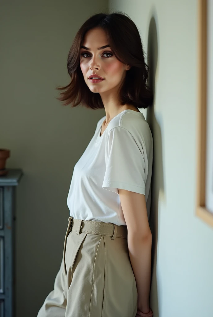 (masterpiece:1.2, best quality:1.2, extremely delicate:1.2), ((Alexandra Daddario:1.2)), a teenager girl with long deep red wavy hair, slender upturned eyebrows, sharp eyes, delicate features, ((a mix of Central Asian and European facial characteristics)), a hint of a smile at the corner of her mouth, exuding confidence, her figure is svelte, ((a fantasy-style long dress designed for both ease of movement and regal elegance, loose and comfortable trousers that match the outfit for ease of movement, red and white as the main color, complemented by yellow accents)), proudly standing with hands on hips, the scene is set in a majestic fantasy-style ancient city that melds Chinese and Japanese architectural influences, this character embodies a finely crafted fantasy-style female villain, exquisite photography, Photo realism, photorealistic, goddess, pale skin, perfect skin, textured skin, detailed skin, porcelain skin, dramatic, high definition, highres, ultra-detailed, ultra-fine painting, professional, perfect body proportions, golden ratio, anatomically correct, symmetrical face, perfect eyes, extremely detailed eyes and face, high quality eyes, creativity, RAW photo, UHD, 32k, Natural light, cinematic lighting, (masterpiece-anatomy-perfect:1.2)