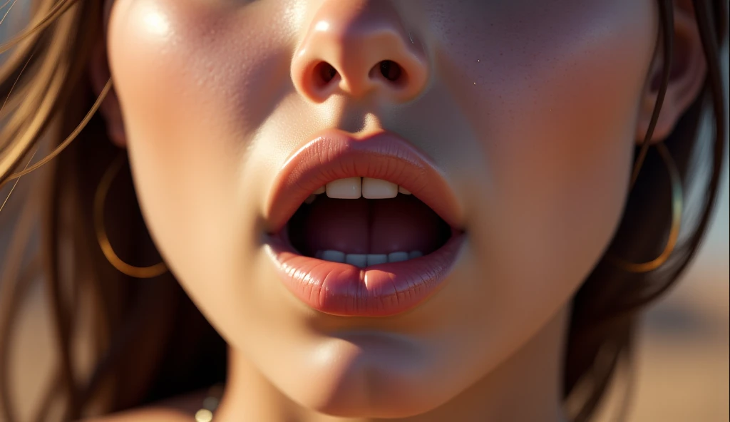 a beautiful girl licking a vagina, hyper detailed, extremely realistic, photorealistic, 8k, ultra high quality, masterpiece, intricate details, realistic skin textures, beautiful face and eyes, long eyelashes, detailed lips, delicate hands, oil painting, cinematic lighting, warm color tones, dramatic shadows, dramatic highlights