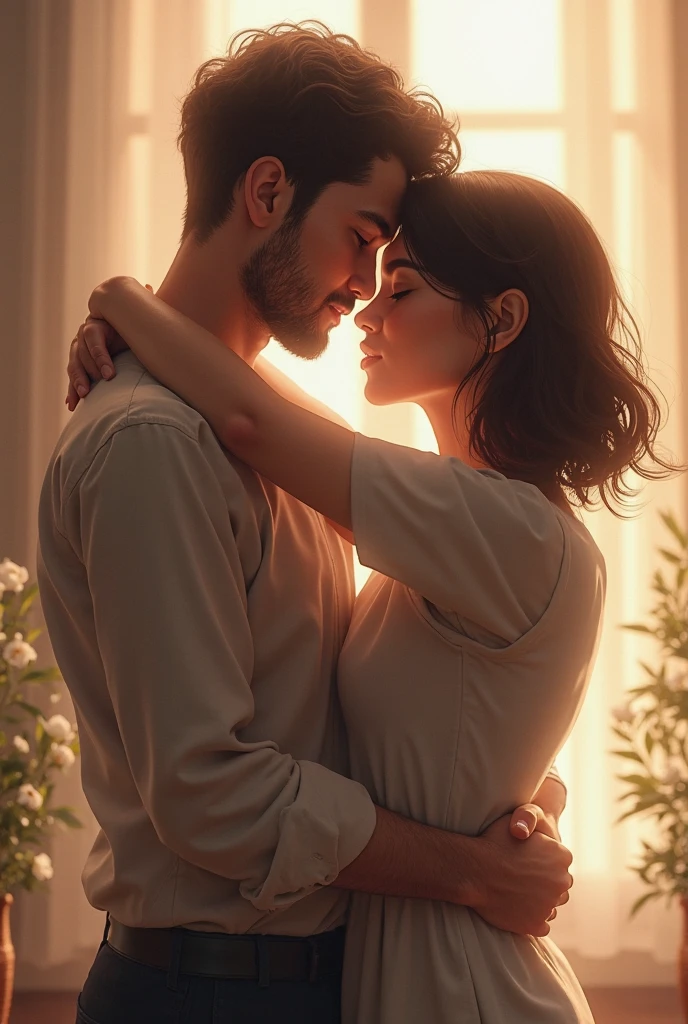 Two photos embracing each other