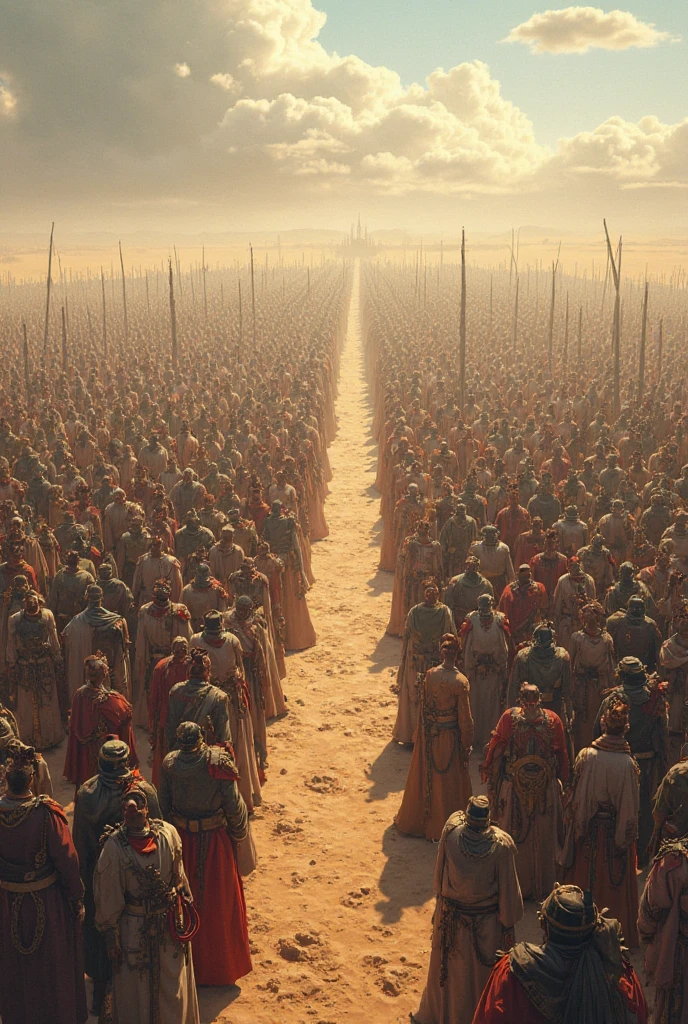 Ancient battle field, numerous warriors, BC 300, highly detailed, masterpiece,