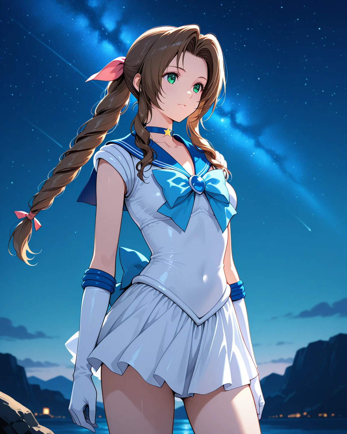 Browsing Caution, Movie Scenes, Fantasy art, Best image quality, Surreal Portraits,(8k),Ultra-realistic,最high quality ,high quality, High resolution, high qualityの質感,Attention to detail, beautiful, detailed, Extremely detailed CG,detailedなテクスチャ,Realistic facial expressions, masterpiece, in front,dynamic,bold,1 girl, Yuki Mori:1.5, 1 female, Age 25, Light brown hair, Long Hair, Up bang hair, Floating Hair, Highly detailed skin,curve,,beautiful胸,Medium chest, Pale skin, Pointed Chest, Nipples,),{最high quality}, {とてもbeautiful}, {Super detailed}, {最高のAn illustration}, masterpiece,{{{{{Skirt Lift:1.5}}}}},{{{{{Show off your blue panties:1.9}}}}},garter belt:1.2,((Sailor Moon)), The ribbon on her chest is cute, (Soft Fit Suit)、(ウルトラmini skirt),Red Cowboy Shot,smooth udder、big 、(Golden Ratio,Tabletop, 最high quality, 最high quality, Official Art, beautifully、beautiful:1.2), Very detailed, colorful,最高のdetailed,An illustration, Great scene, Sailor Moonコスチューム:1.5, Sailor Moon Costume:1.5, mini skirt,White panties:1.5, Knee socks, Thighs, gem, A look of contempt