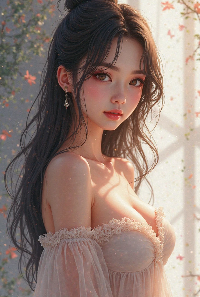 ((masterpiece))), best quality,Emphasize beauty，detail-rich，Unique painting style，Delicate，gentleness，k hd(8k)，Wide sky or water features，Charming eyes，Brilliant light and shadow，There is some sadness or loneliness in the aesthetics。 --auto