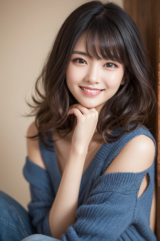 ((best image quality, 8K, master piece:1.3)), 1 girl big breasts, Beautiful woman with slender abs:1.3, (casual hairstyle, :1.2), sexy dress,Extra-fine face, detailed eyes, double eyelid,With a smile。Let's take a photo with a cute pose,numbers are very bad,small small waist,super big breasts,close,close chest,white skin,landscape background