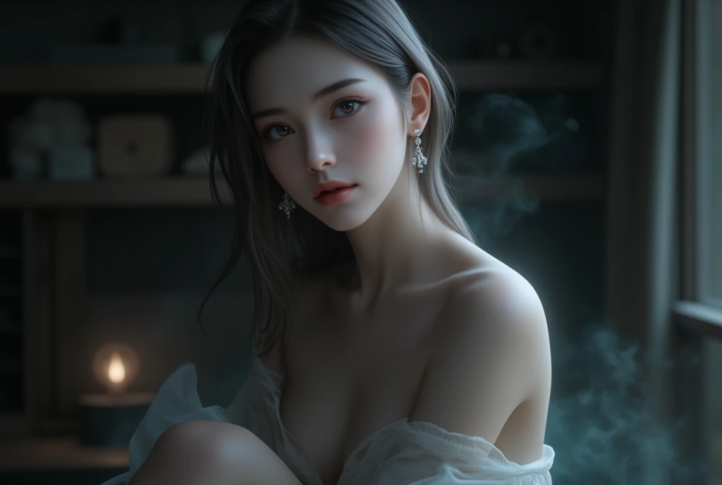 Magical forest with flashlight and Fancy, full moon, lamplight, Night light, pond with garden, whole body, Art Vladimir Volegov, Art Vladislav Nagornov, Estilo Jean-Baptiste Monge, small bubbles floating, wonderful girl, fantastic face, Caucasian,pose sexy, provocative pose,naked girl, Beautiful visible pubic area., pink pesos, Pechos pequeños in sight, tattoos on naked body, (Masterpiece), realist, (Portrait photo of a girl), clean nose, suave, Young pale and skinny white woman., They are smiling, chubby, bright background, Perfect detailed face, sunlight, foto realist, A pretty woman, Uminescent Glow Orange Cyan Liquid Lamp, Liquid Splash Art, luminescent glitter colors liquid, long hair fused into multicolored sea waves, light flashlight, Antique lamp and clock,, Fancy, fractal,, Sakimichan style art, slight smile, legs open, view of pubic hair, 1 chica sexy, exposed breasts,skin moistened with water, foam and bubbles,View from below, legs open que muestran abiertas , Beautiful full female body wet with water,moist skin, legs visible apart , in sight, Beautiful naked woman lying in the pond, floating bed in pond, floating antique clock, lamplight, flashlight, night sky with storm, full moon,Extremely smooth and fluid paint, 3d liquid painting, 3d fractals, Gold metallic colors, silver and bronze.