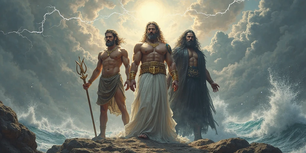 Three young greek gods are having a wild party, "The first is god of civilization and prophecy, With blond hair and blue eyes, Is fair-skinned, Has light musclar body, Wears a white greek male toga, puts on a laurel wreath", "The second is god of drama and wine, With dark brown long hair and dark brown eyes, Is fair-skinned, Has a girl's face, Is skinny but tight, Wears a long loose greek male toga with leopard skin, Puts on a grape vine crown", "The third is god of commerce and communication, With brown hair and brown eyes, Is light musclar, Looks very cunning and quick, Smiles a cynical smile, Puts on a wide-brim hat, Wears a greek tunic", They are laughing at their silly joke, Greek amphoras, Greek kraters, Greek kylix, Ancient greek palace, Greek Mythology, Lively atmosphere, Super high quality, Super accurate description of hands, HDR, Photorealistic, Super detail, Masterpiece, 8K, HDR