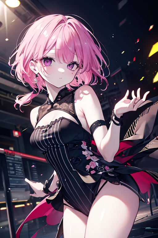 Vibrant mosaic pattern, high resolution digital art, Multicolored patterns and shapes forming a background, Contrasting with the character's muted colors BREAK A frontal angle capturing the character's upper body and face, BREAK Young with a relaxed posture and a slight tilt of the head々Short and sweet, Pale hair and a faint blush on the cheeks, BREAK Complex looks casual in a geometric patterned hoodie, A kaleidoscope of colors and shapes, They may depict stylized cityscapes or abstract objects., Artistic expression of urban life.