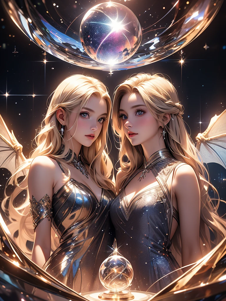 breathtaking beauty, aesthetic, Dicke Beschichtung, kinder mit unvergleichlichem Stil, pinke Latexbluse, Exquisites Gesichtake-up, blondes Haar, space buns und schmale Taille, lange Wimpern, Hellblaue Pupillenaugen, exquisite Nase, glossy lip balm, Inseparable strands, Beautiful posture, Anmutige Kurven, Schlanker Idealtyp, Super Special Exaggerated Huge Chest Weight, bold, elegant, Extravagante Kunstakte, Romantik, (Fraktale Kunst), Lebendige Farben, Sonnige Blendung, glatte Haut, Professionelle Foto-Nahaufnahmen
