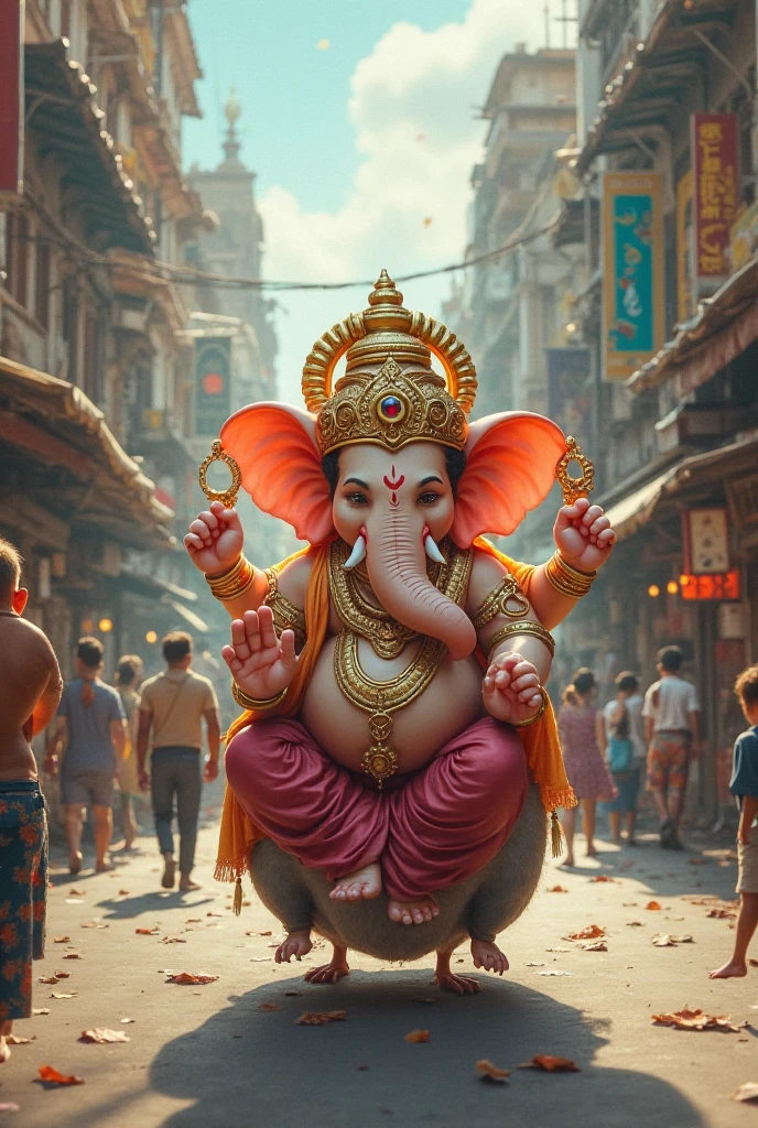 Beautiful image of Bappa waiting for Mumbai local train