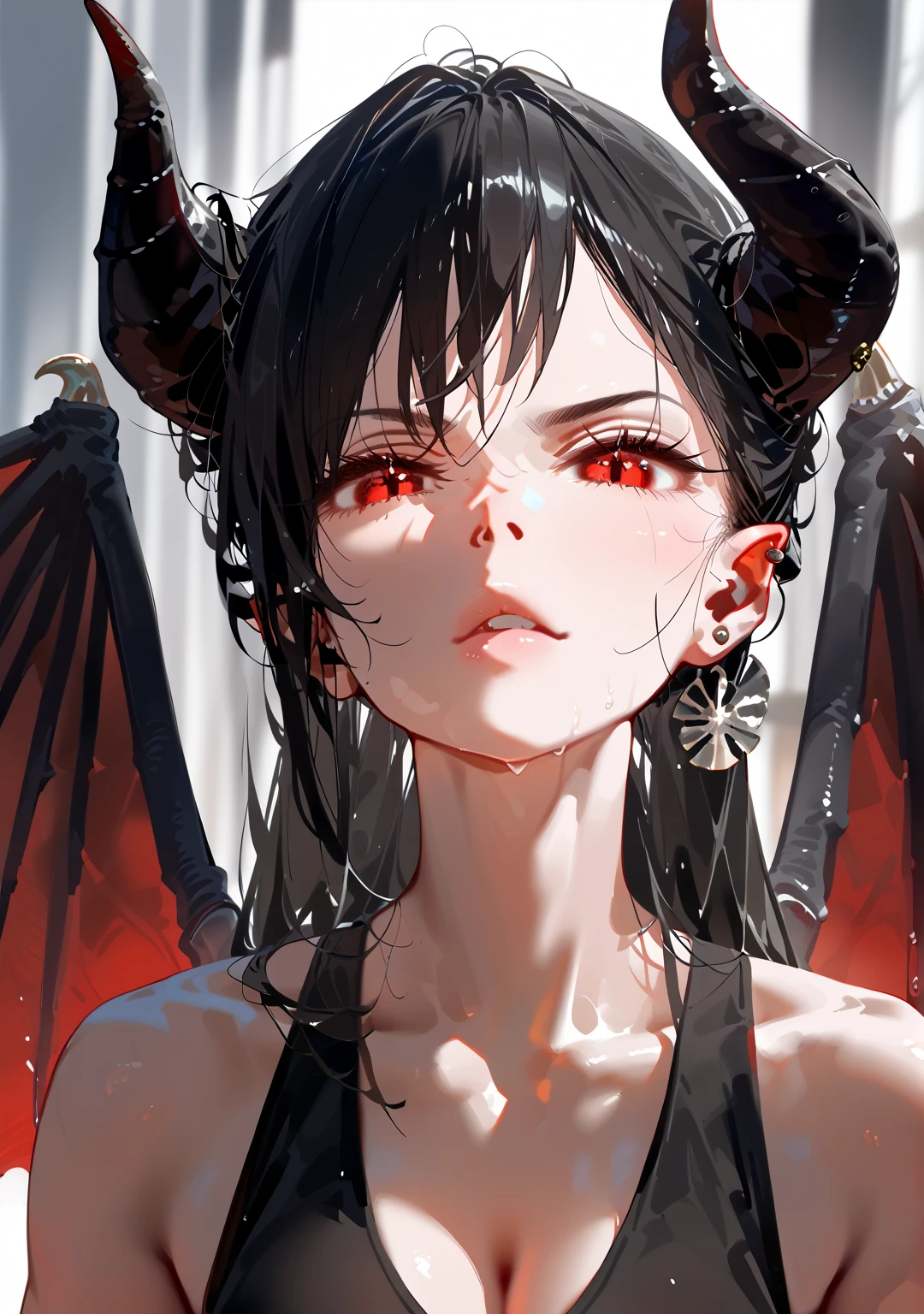 ((Best quality1.3)),(1girl:demon(devil tail,devil horn)),hell