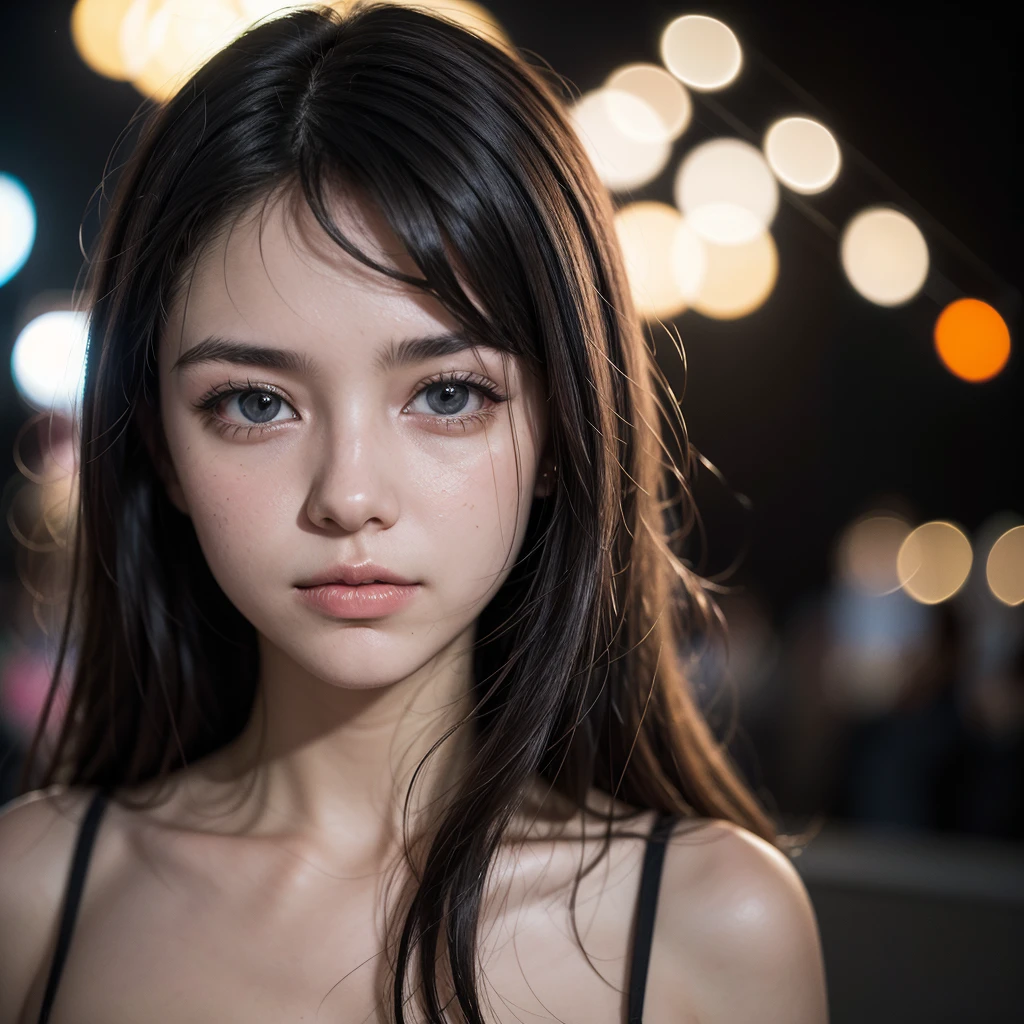 20-year-old surreal idol, ultra-thin sleeveless long dress, nipple ring, smiling smile, Cape Fur Cuts, Walking without noticing the camera, City under heavy rain, wet from the rain, wet clothes stuck to the body, RAW,(8k, Best Quality, Masterpiece: 1.2),(intricate detail: 1.4),(photorealistic:1.4),Octane representation, Complex 3D rendering with ultra details, Soft studio light, rim light, vivid detail, super detail, realistic skin texture, face detail, Beautiful eye details, Highly detailed CG Unity 8k wallpaper, make up, (detailed background: 1.2),