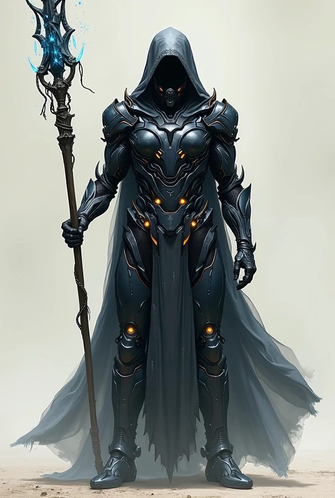 Wizard, ghost hunter who is proficient in chemical and pharmaceutical spells, magic surrounds the whole body, magical spells, complex potion bottles scattered on the ground, skulls fall to the ground, super cool ghost hunter, male, magician, long cloak, with veil, wearing blue mechanical armor, glowing blue eyes, perfect body proportions, full body shot, super detail, IP by pop mart, edge light, avatar, octane rendering, blender, clean black background, 3d, c4d, best quality, very detailed, Ancient Technology, HDR (High Dynamic Range), Ray Tracing, NVIDIA RTX, Super Resolution, Unreal 5, Subsurface Scattering, PBR Texture, Post Processing, Anisotropic Filtering, Depth of Field, Maximum Clarity and Acutance, Multilayer Textures, Albedo and Highlight Maps, Surface Shading, Accurate Simulation of Light-Material Interactions, Perfect Proportions, Octane Rendering, Two-tone Lighting, Low ISO, White Balance, Rule of Thirds, Wide Aperture, 8K RAW, High Efficiency Sub-Pixel, Subpixel Convolution, Glowing Particles, Light scattering, Tyndall effect
