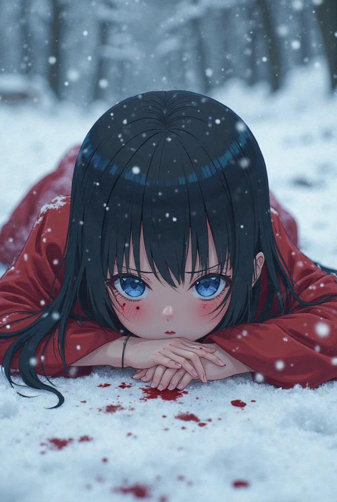 (((masterpiece))),best quality, illustration,beautiful detailed glow,detailed ice,beautiful detailed water,red moon, (magic circle:1,2), (beautiful detailed eyes),expressionless,beautiful detailed white gloves, own hands clasped, (floating palaces:1.1),azure hair,disheveled hair,long bangs, hairs between eyes, dark dress, (dark magician girl:1.1),black kneehighs, black ribbon,white bowties,midriff,{{{half closed eyes}}},,big forhead,blank stare,flower,large top sleeves,