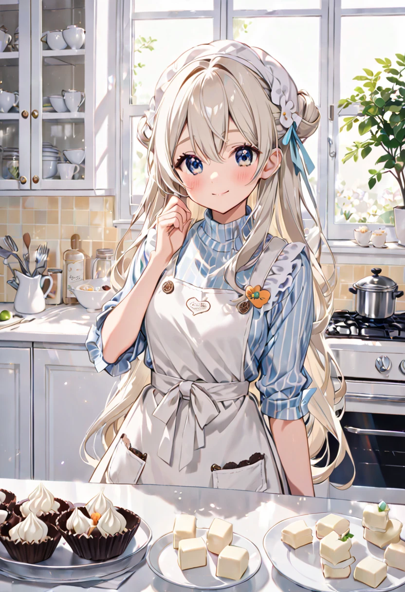 Elf、Naked Apron、kitchen、A big smile
