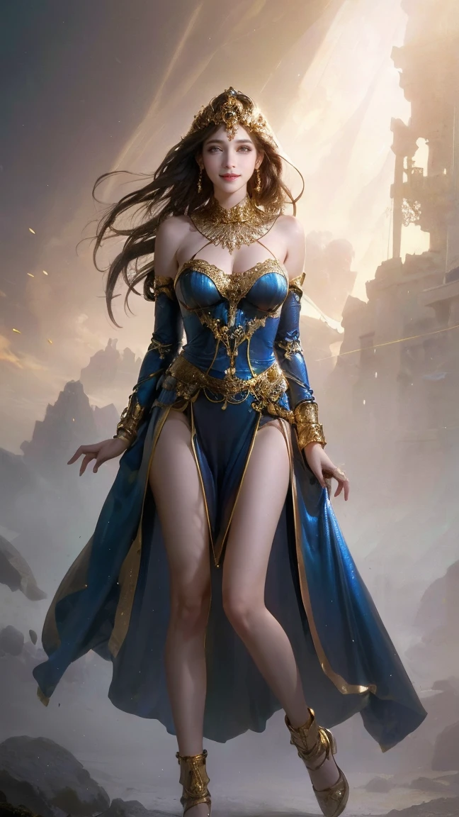 (official art, unity 8k wallpaper, ultra detailed, beautiful and aesthetic, beautiful, masterpiece, best quality:1.3),(portrait),( pretty women ,beauty),full body ,standing, fine skin, ultra-detailed face, detailed eyes, highly detailed lips,