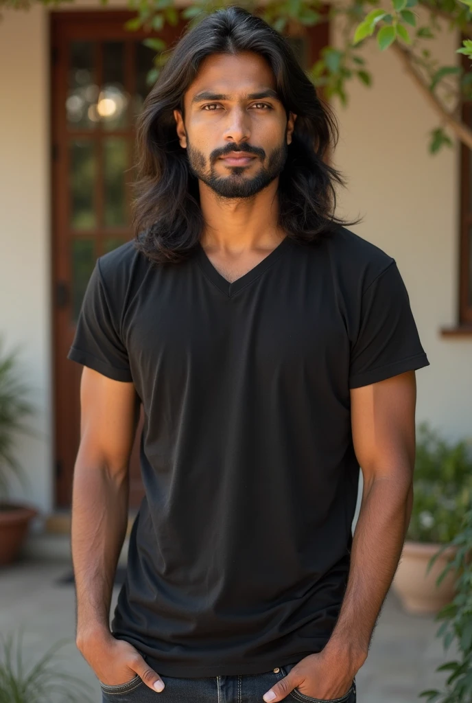 ((best qualityer)), ((アニメ)), (detailded), 1 brown man, stark, dilf, long black hair, round glasses, blusa verde, neon green eyes, jaded